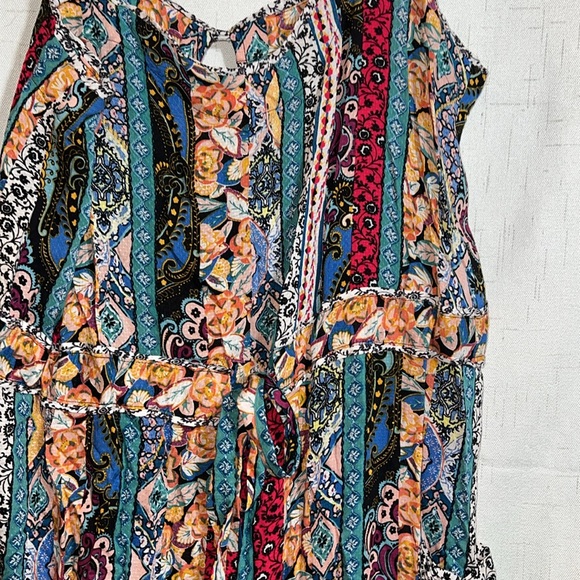 Anthropologie Calais Rainbow Patchwork Jumpsuit Size M - Picture 7 of 11